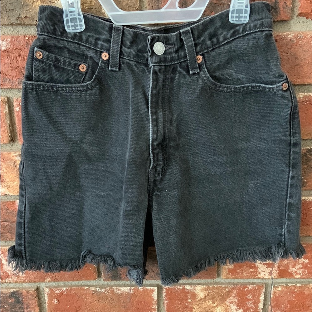 Vintage Levi’s 512 Black Denim Cutoff Jean Shorts